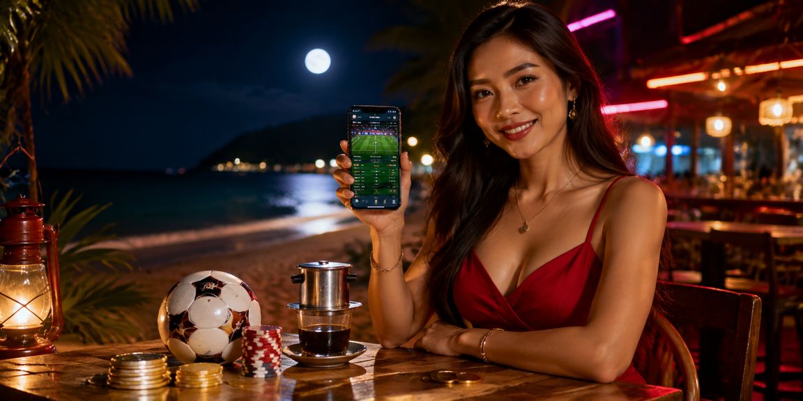 Người dùng Việt Nam xem kèo thể thao tại quán cà phê ở Côn Đảo với thiết bị di động