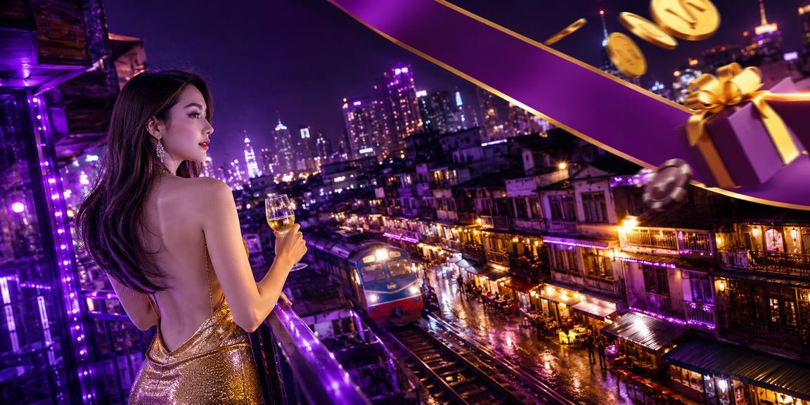 Giao diện cá cược trực tuyến về đêm tại Hà Nội với hiệu ứng ánh sáng neon