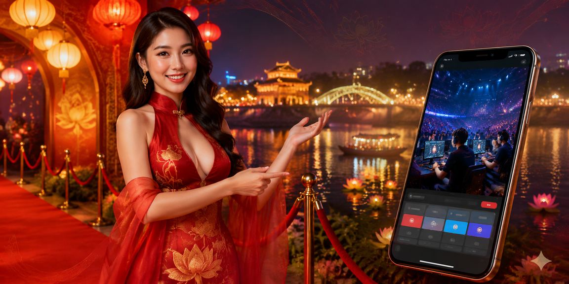 Người dùng Huế theo dõi kèo esports tại chợ đêm qua điện thoại